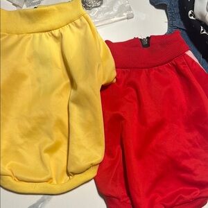 Vibrant Yellow and Red doggie shirts